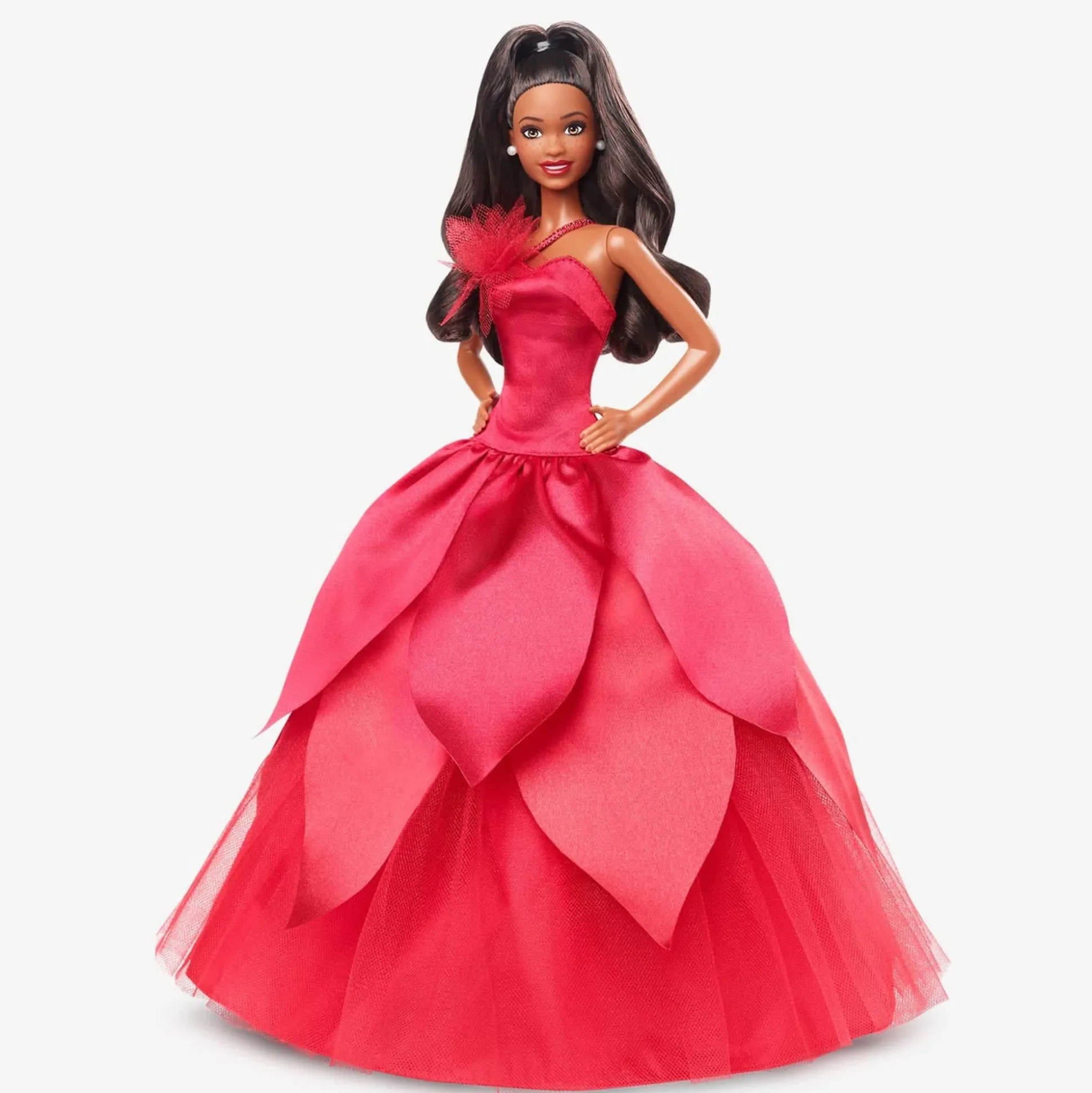 2022 Holiday Barbie, Dark-Brown Hair
