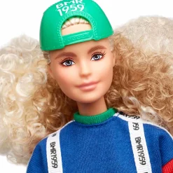 Barbie BMR1959 Doll - Color Block Sweatshirt with Logo Tape & Striped Shorts