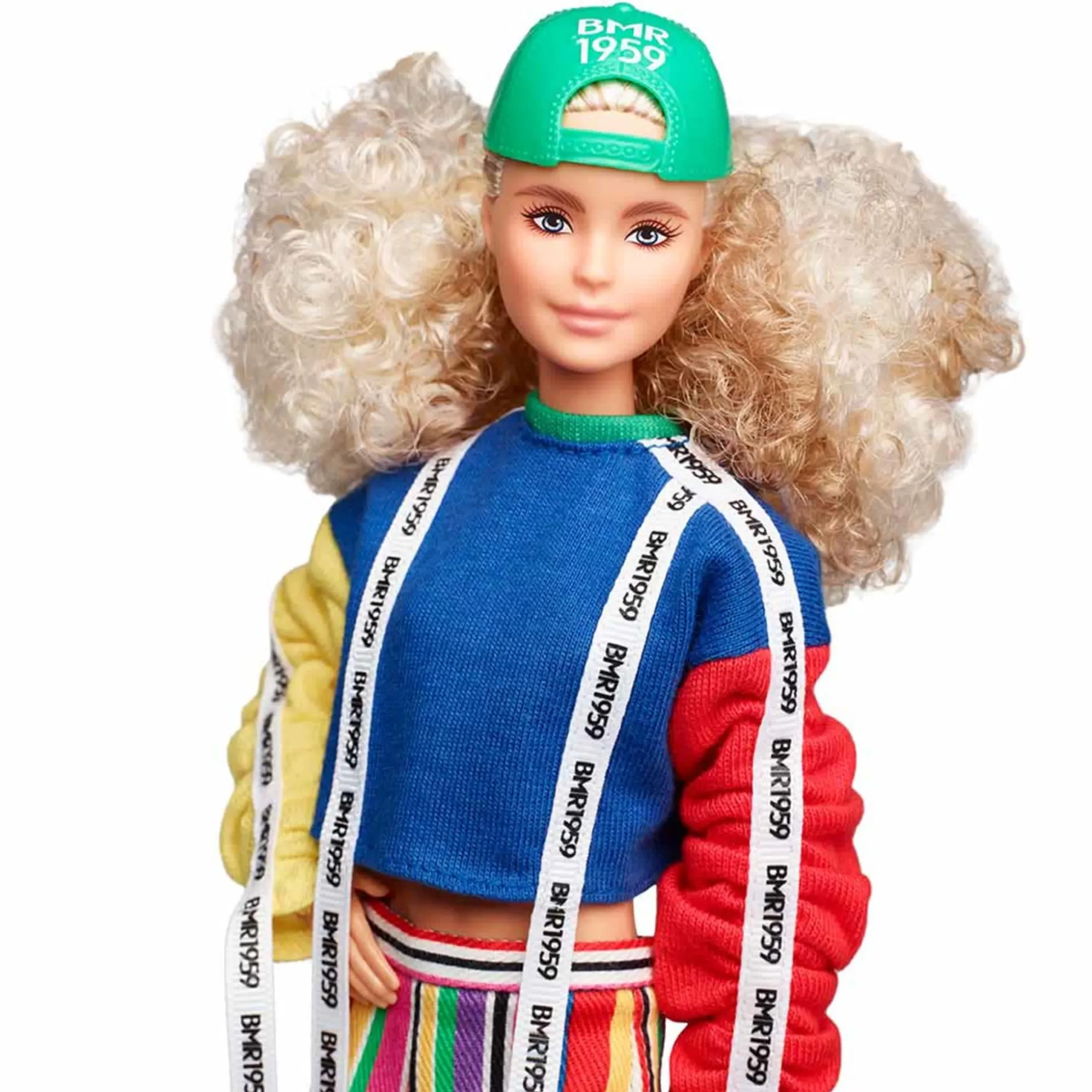 Barbie BMR1959 Doll - Color Block Sweatshirt with Logo Tape & Striped Shorts