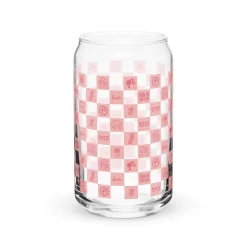 Barbie Checkerboard Icons Cutie Clear Glass