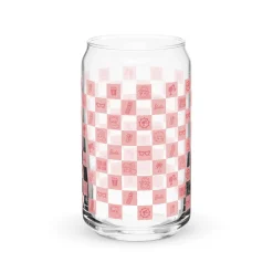 Barbie Checkerboard Icons Cutie Clear Glass