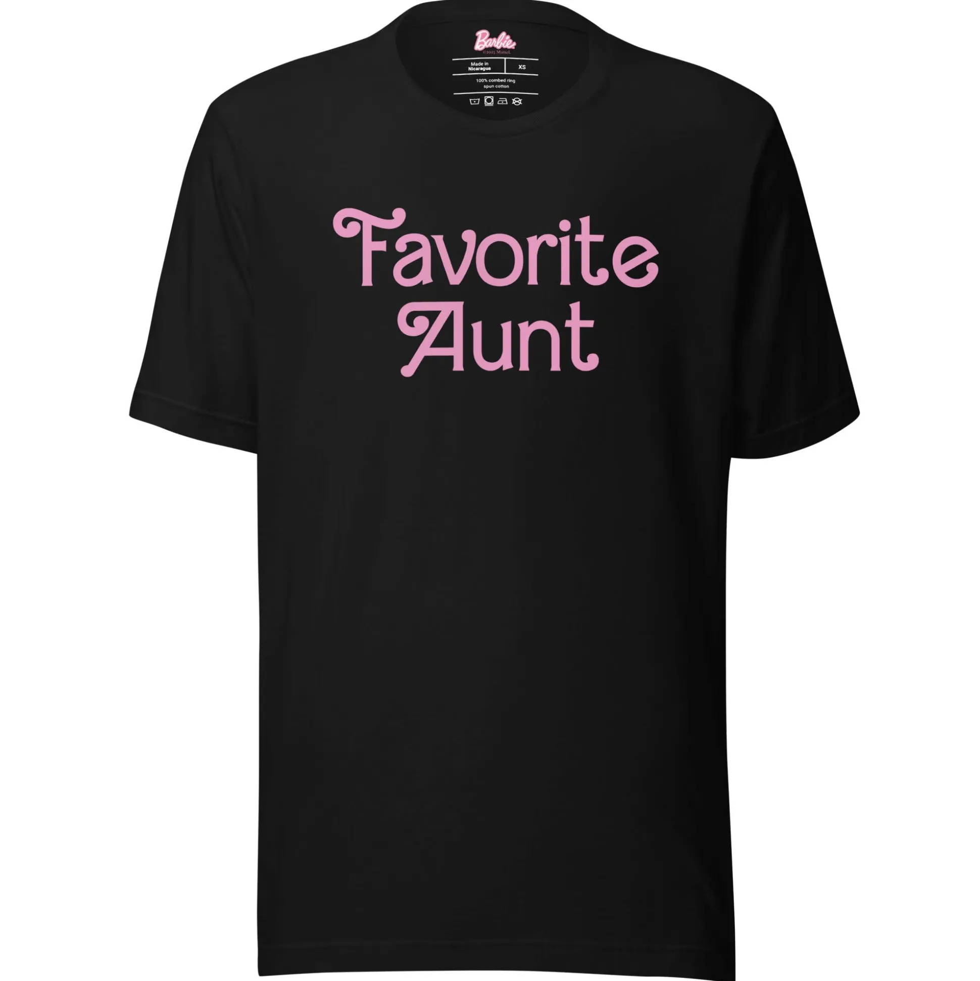 Barbie Favorite Aunt Black T-Shirt