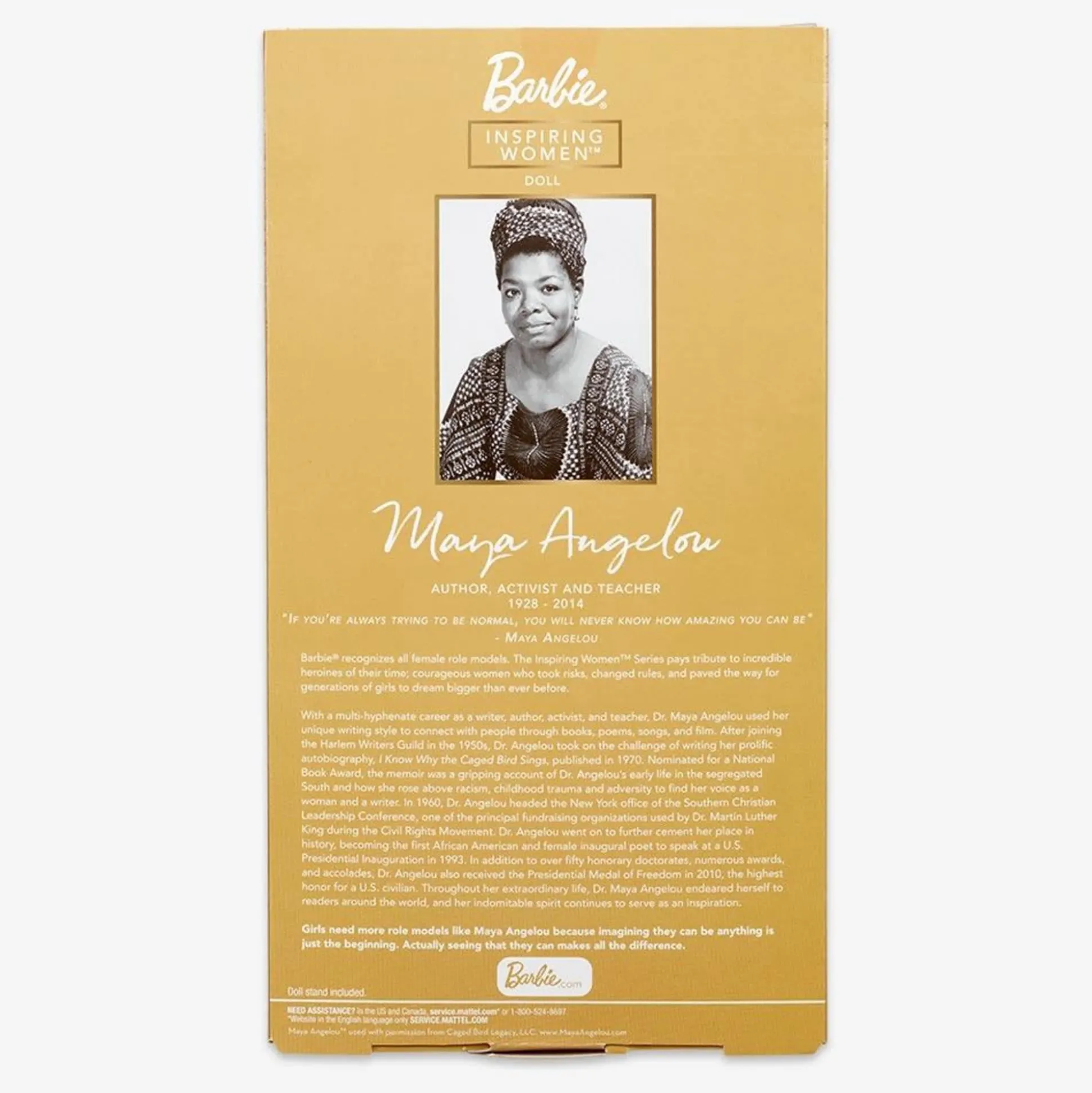 Barbie Inspiring Women Maya Angelou Doll
