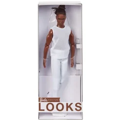 Barbie Looks Ken Doll (Brunette with Braids & Bun Hairstyle)