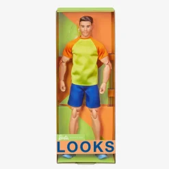 Barbie Looks Ken Doll (Buff Body, Curly Brunette Hair)