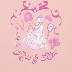 Barbie Rise and Shine Embroidered Pink Hoodie