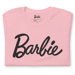 Barbie Script Logo Unisex Pink T-Shirt