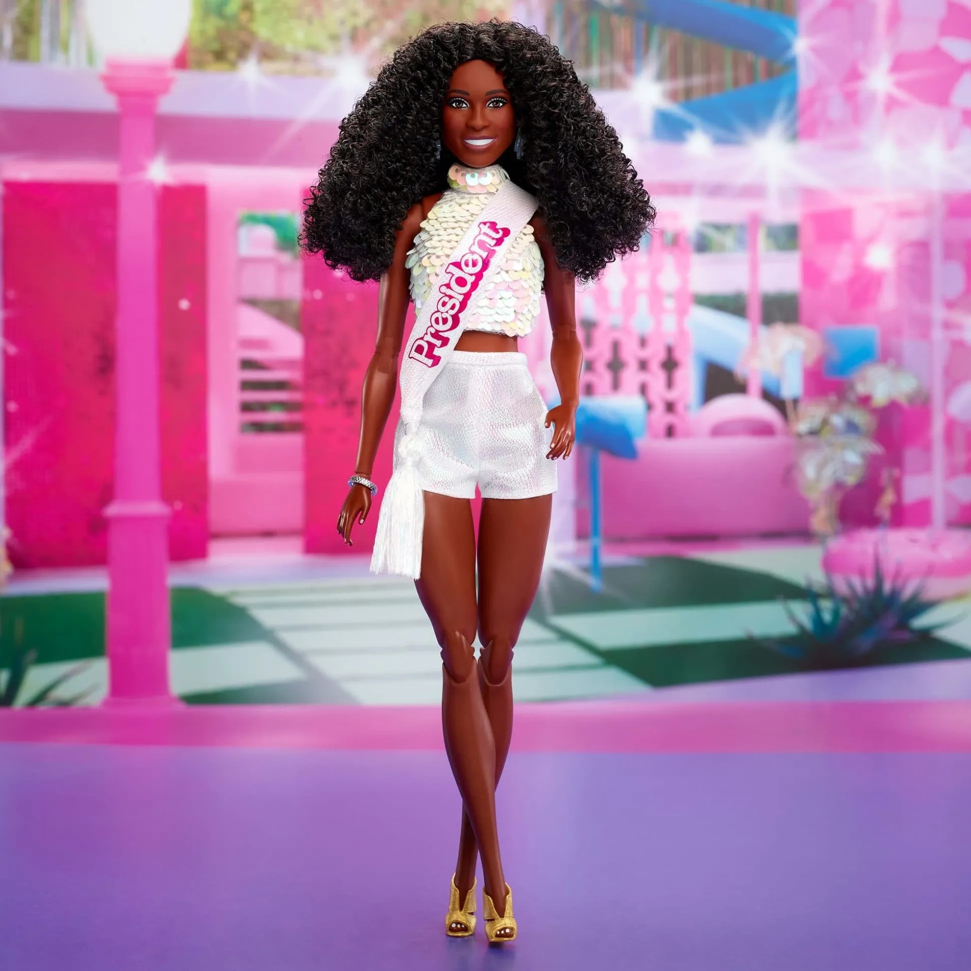 Barbie The Movie Disco President Barbie Doll