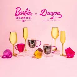 Barbie™ X Dragon Glassware® Dreamhouse™ Champagne Flutes