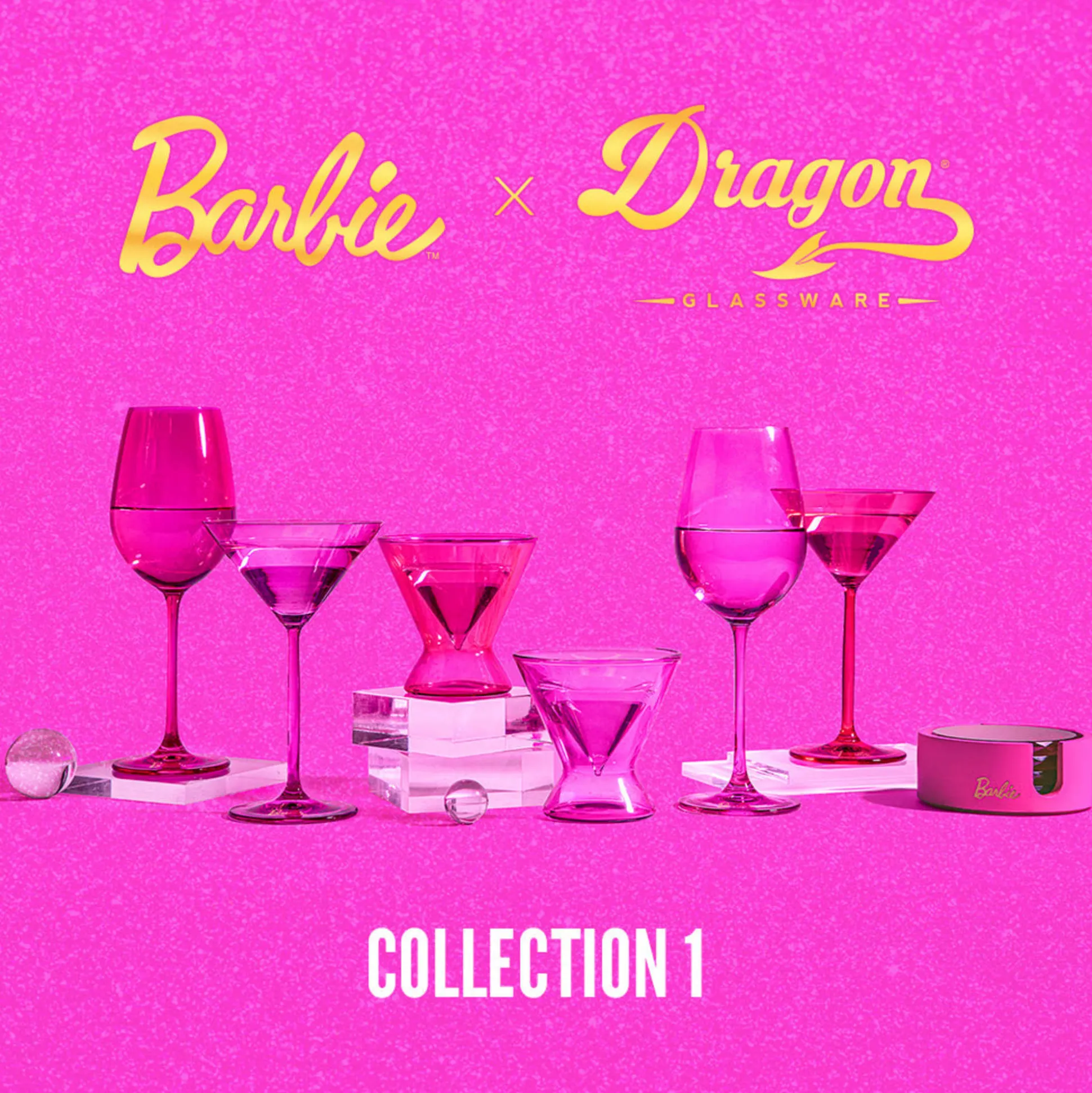 Barbie™ X Dragon Glassware® Coasters