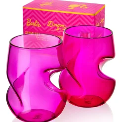 Barbie™ X Dragon Glassware® Stemless Wine Glasses