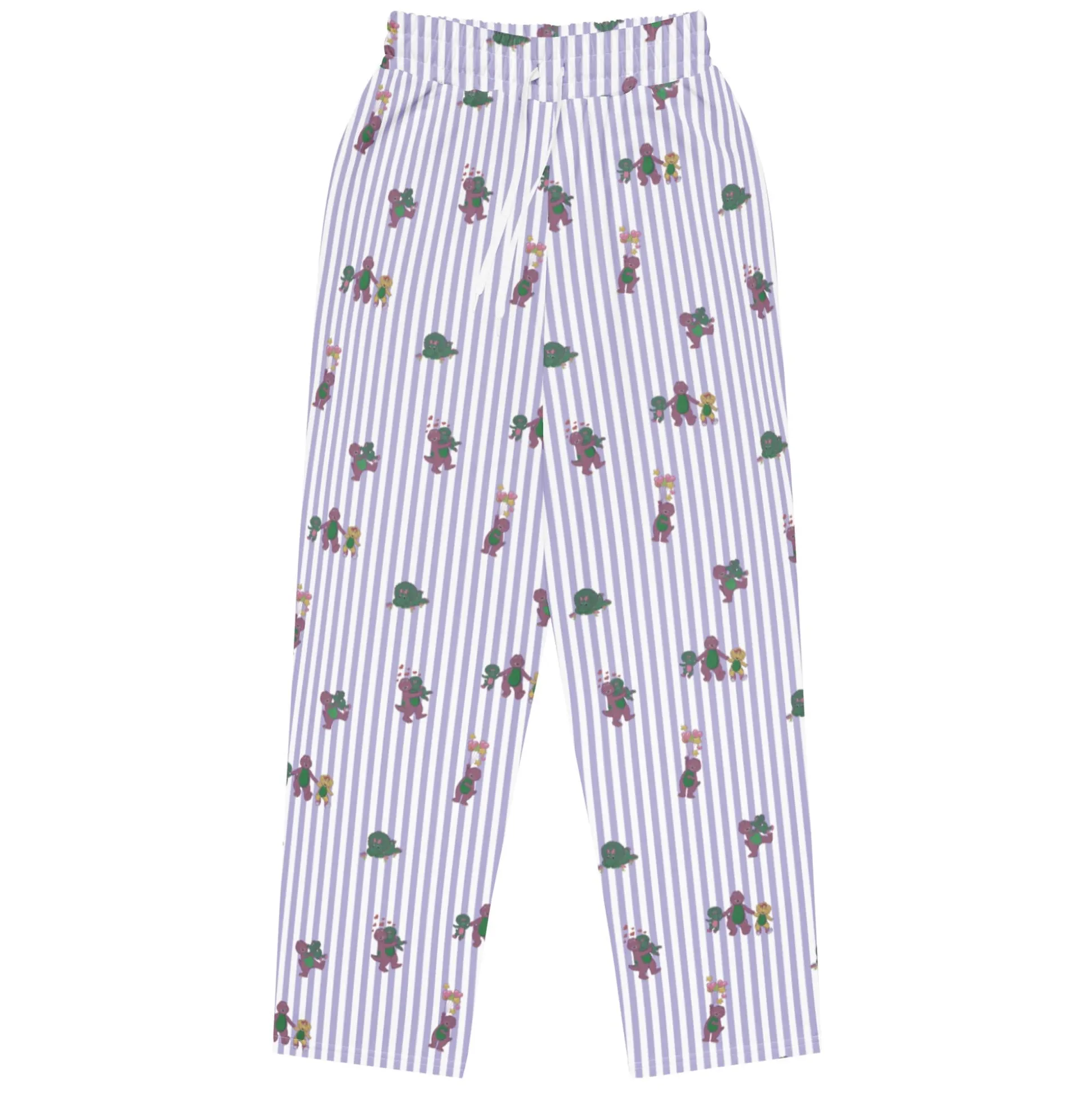 Barney Dinosaurs Wide Leg Striped Pants