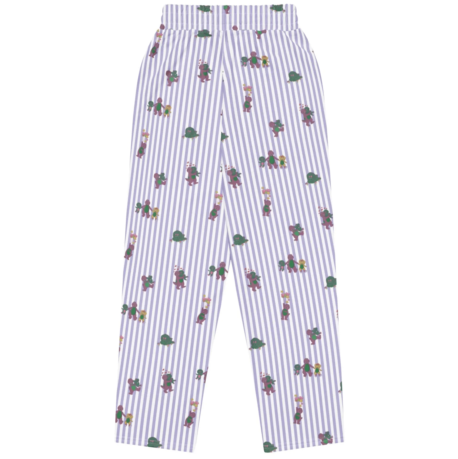 Barney Dinosaurs Wide Leg Striped Pants