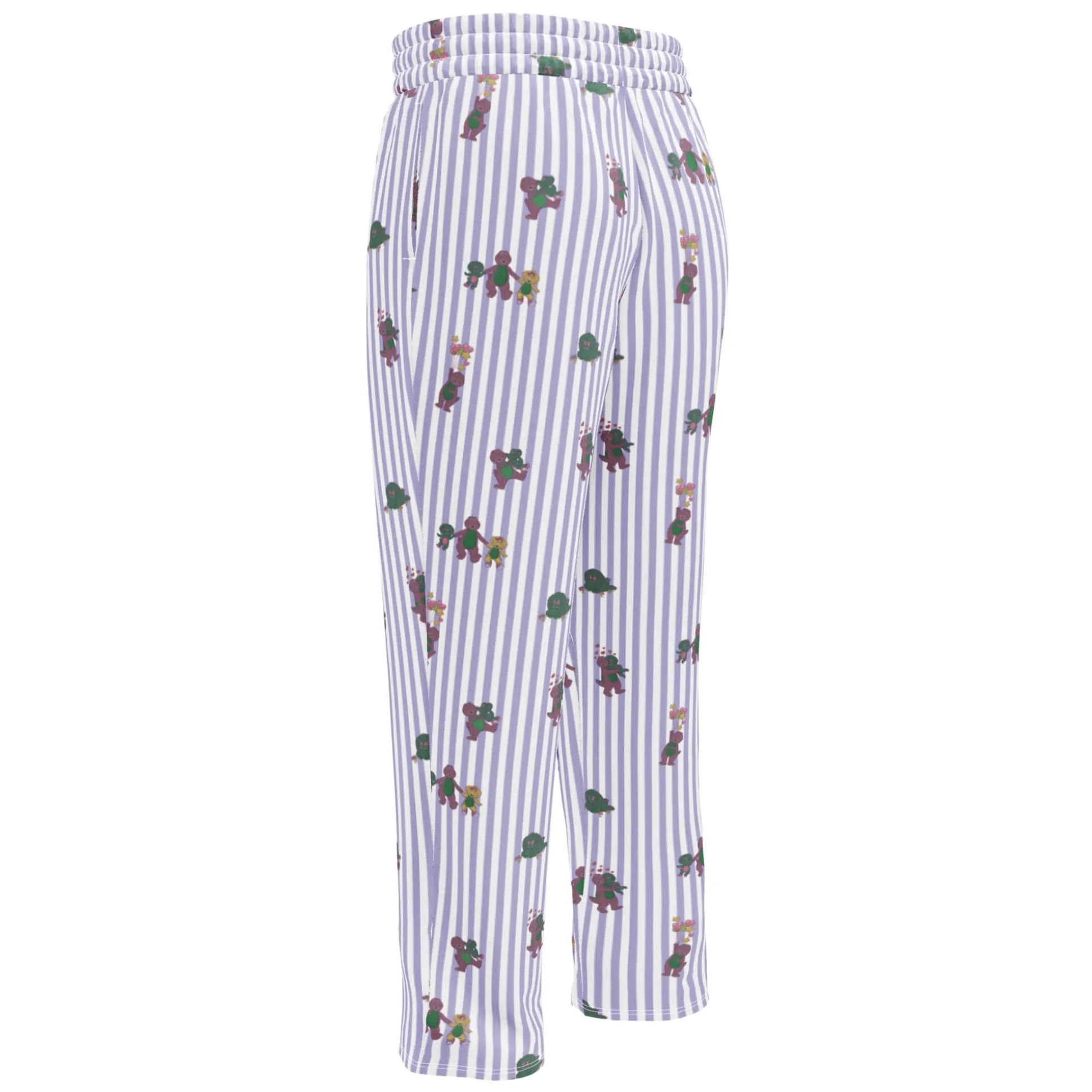 Barney Dinosaurs Wide Leg Striped Pants