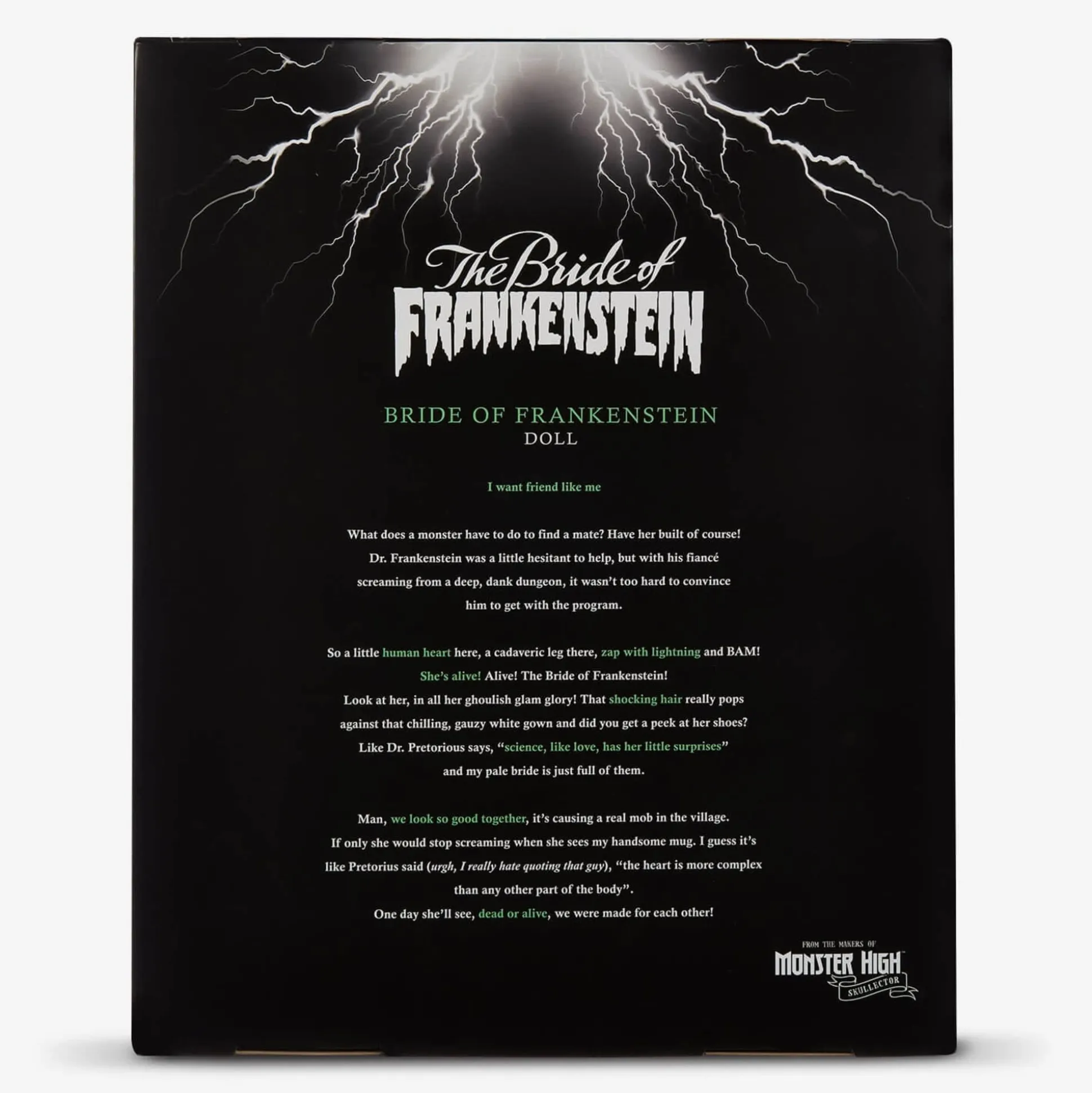 Frankenstein & Bride of Frankenstein Monster High Skullector Doll Set