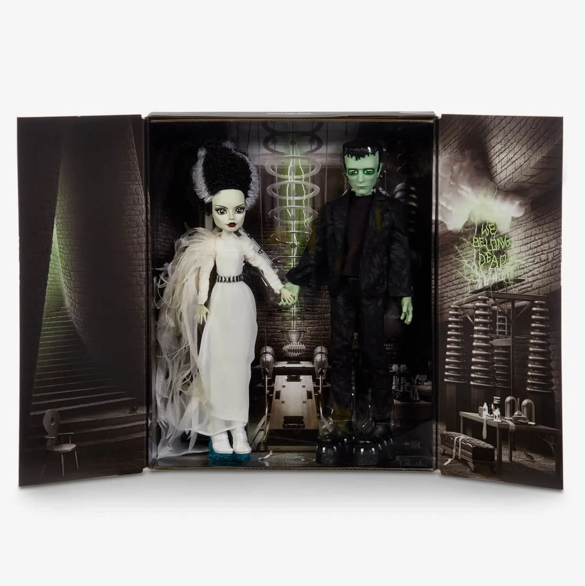 Frankenstein & Bride of Frankenstein Monster High Skullector Doll Set