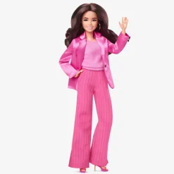 Gloria Doll Wearing Pink Power Pantsuit – Barbie The Movie