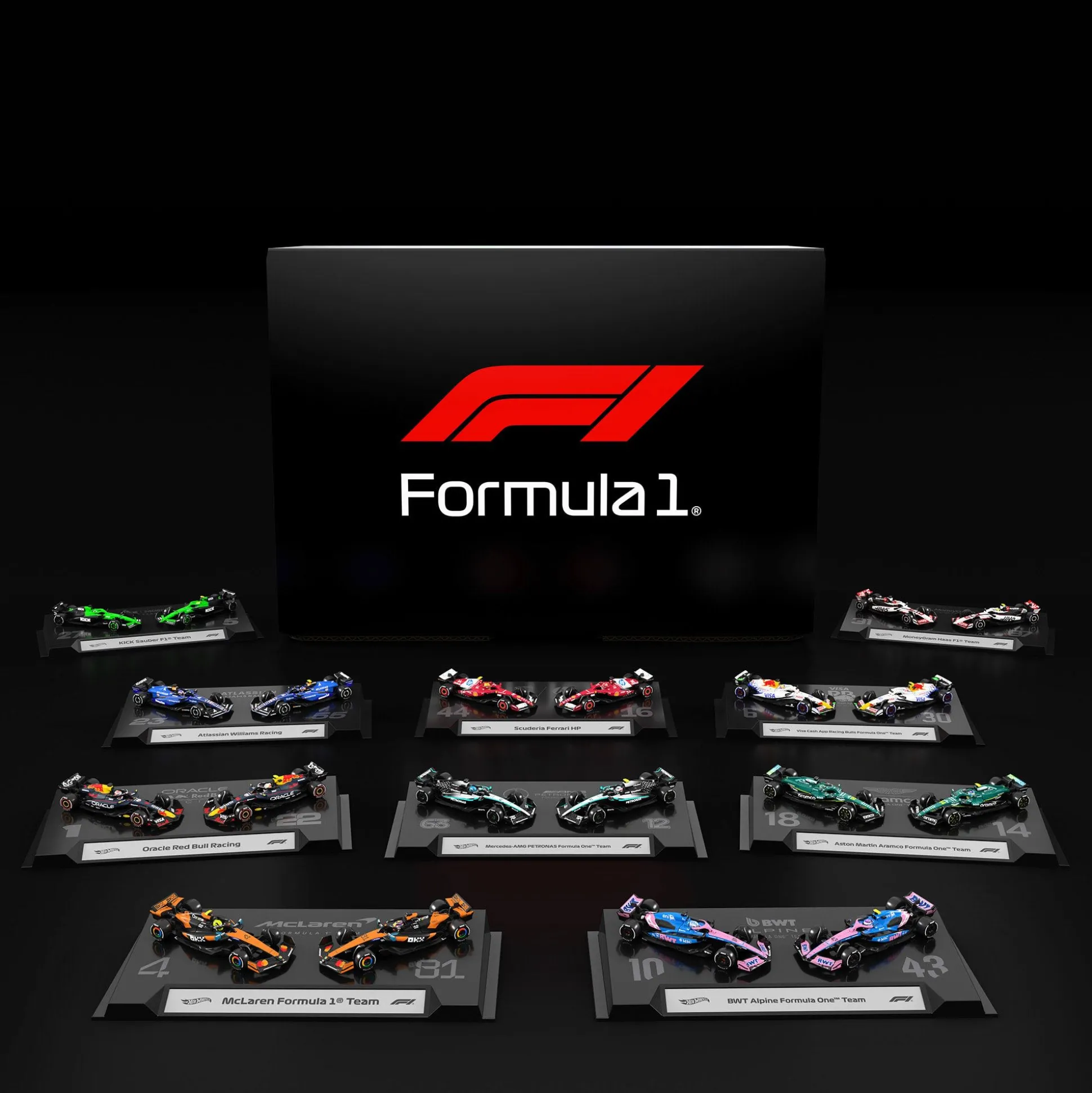 Hot Wheels® 2025 Formula 1® Team Factory-Sealed Set