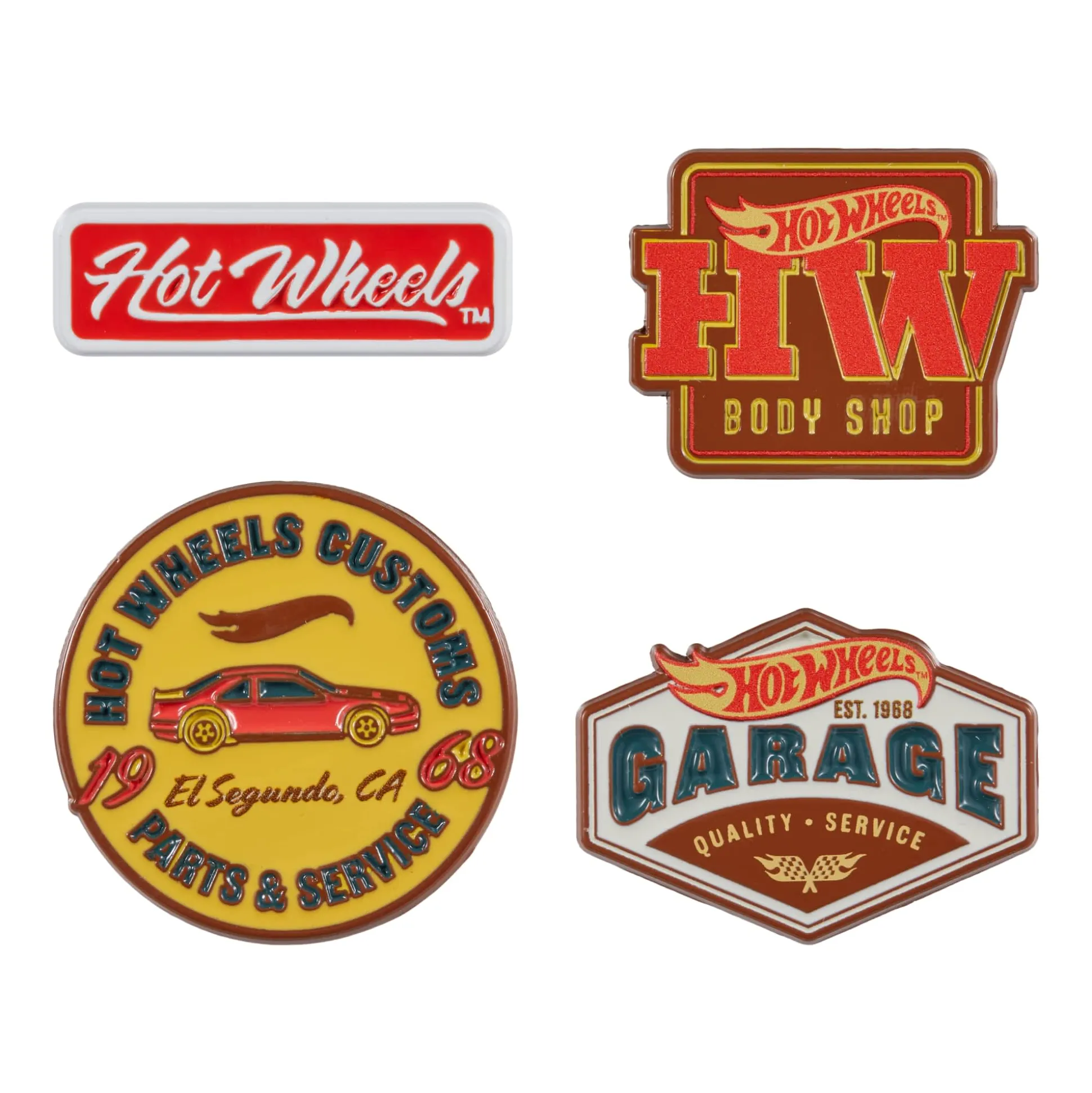 Hot Wheels Body Shop Enamel Pin Set