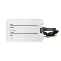 Hot Wheels Greetings White Luggage Tag