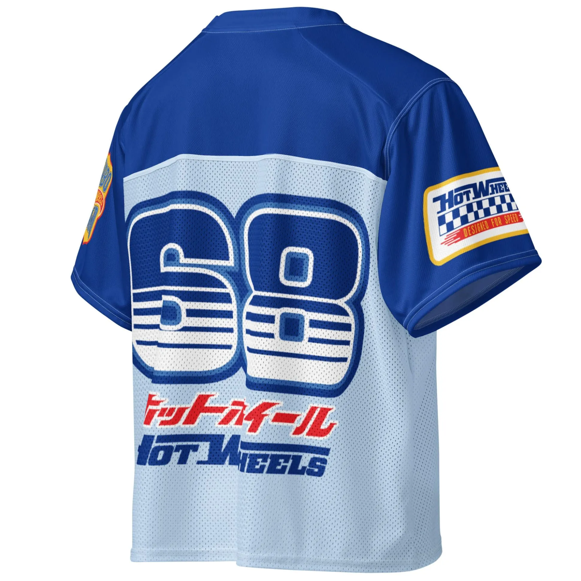 Hot Wheels in Katakana Blue Boxy Jersey