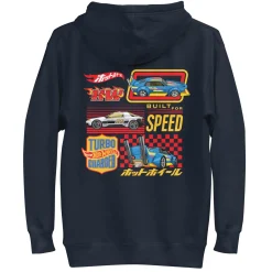 Hot Wheels in Katakana Navy Embroidered Hoodie