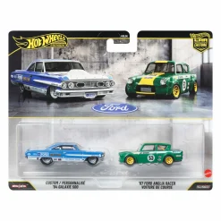 Hot Wheels Premium Car Culture 2-Pack Custom / Personnalisé '64 Galaxie 500 & '67 Ford Anglia Racer Voiture De Course