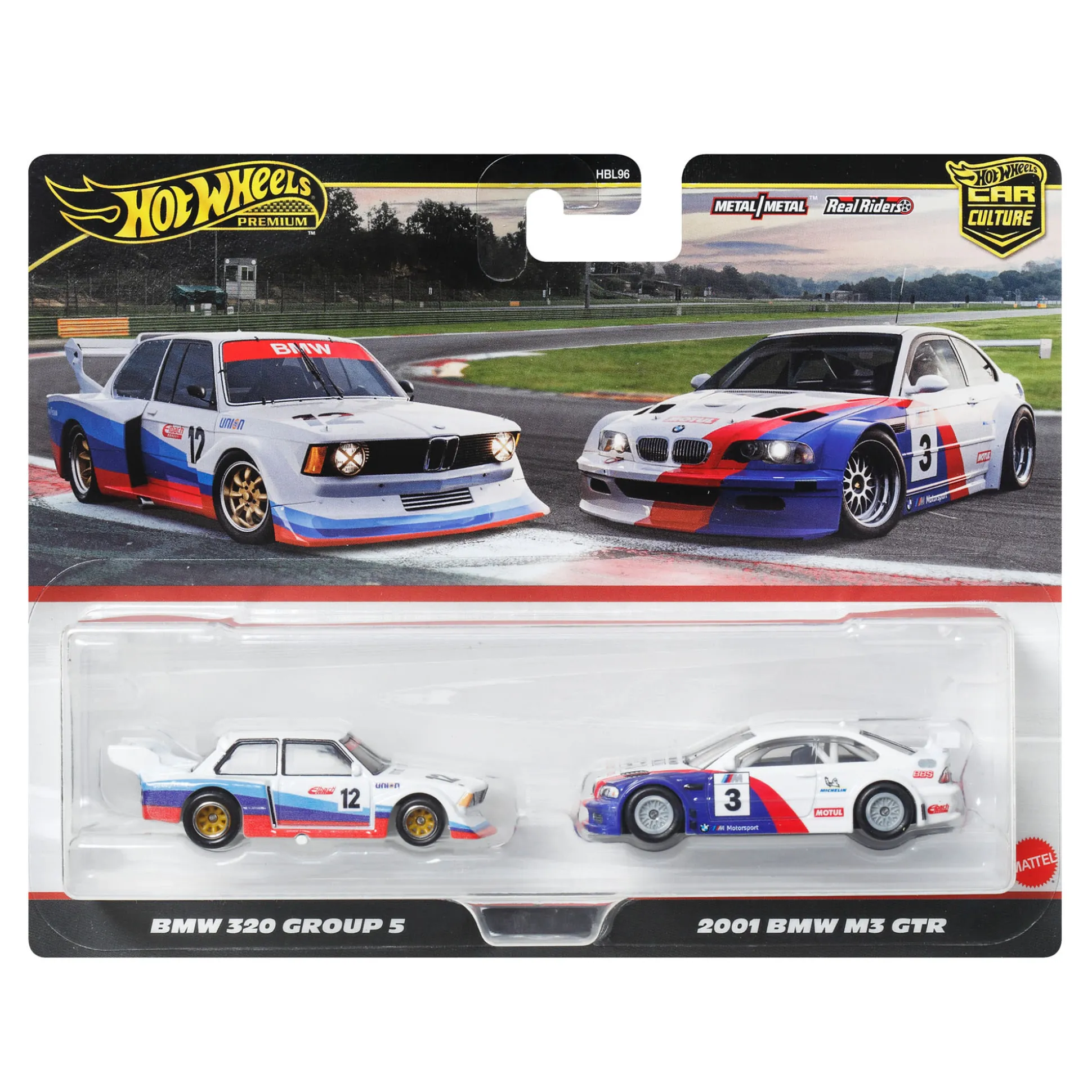 Hot Wheels Premium Car Culture 2-Pack BMW 320 Group 5 & 2001 BMW M3 GTR