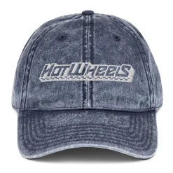 Hot Wheels Checked Logo Blue Denim Dad Hat