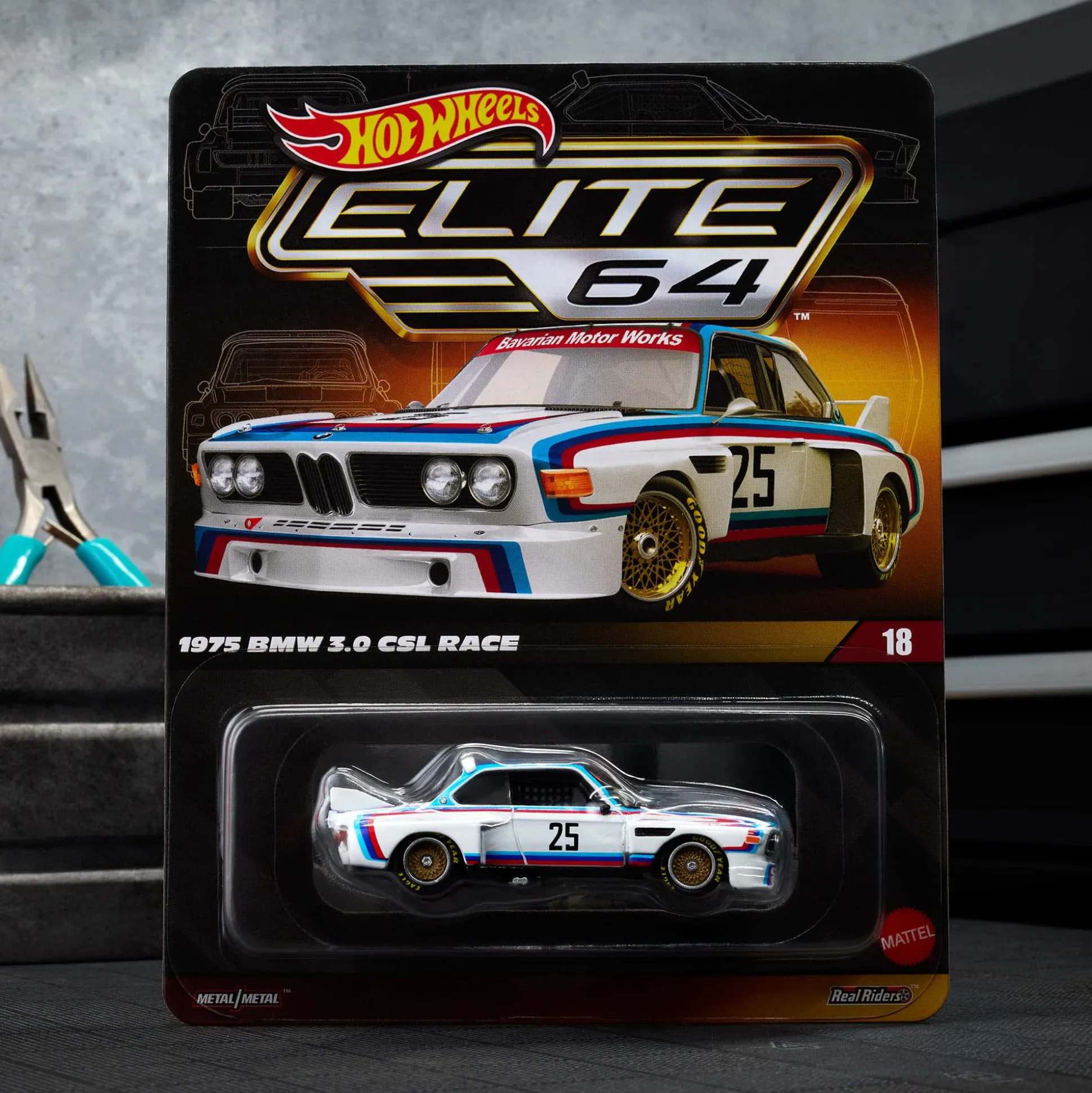 Hot Wheels Elite 64 1975 BMW 3.0 CSL Race
