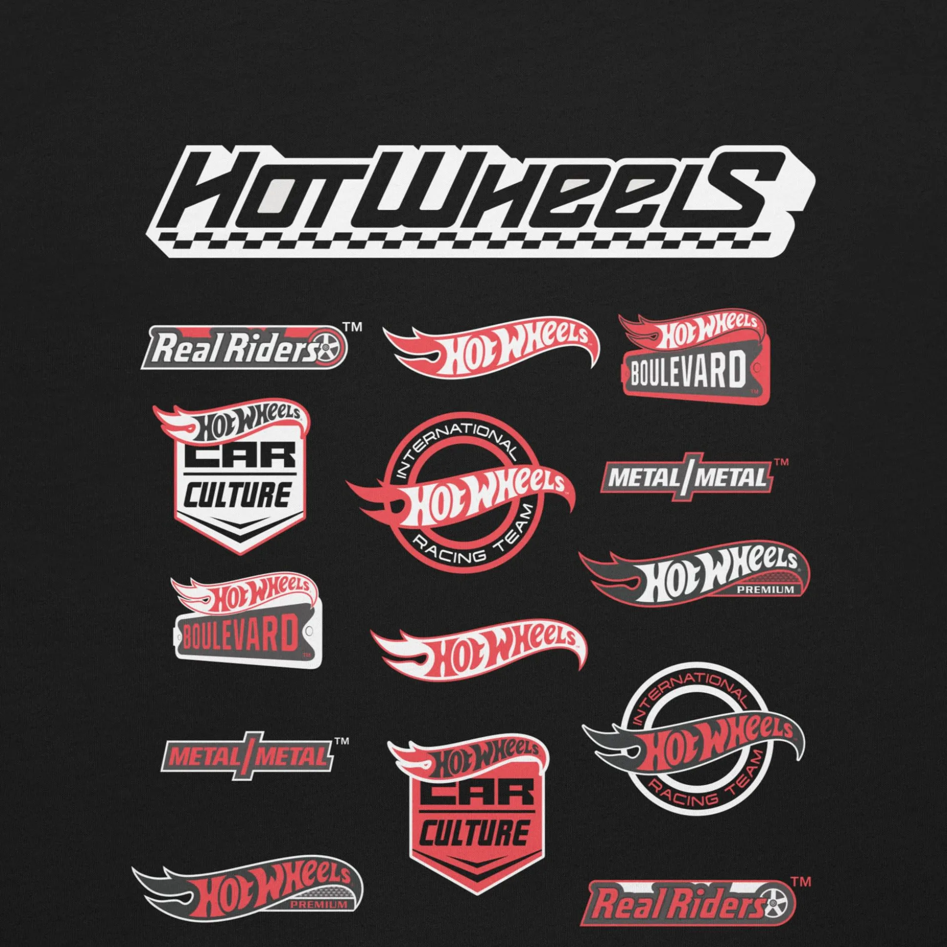 Hot Wheels High Performance Racing Embroidered Black T-Shirt