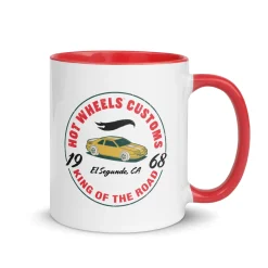 Hot Wheels King of the Road White Mug