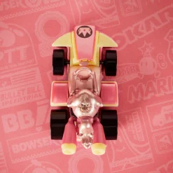 Hot Wheels Mario Kart Pink Gold Peach Collectible Vehicle