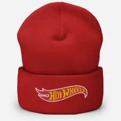 Hot Wheels Red Cuffed Beanie