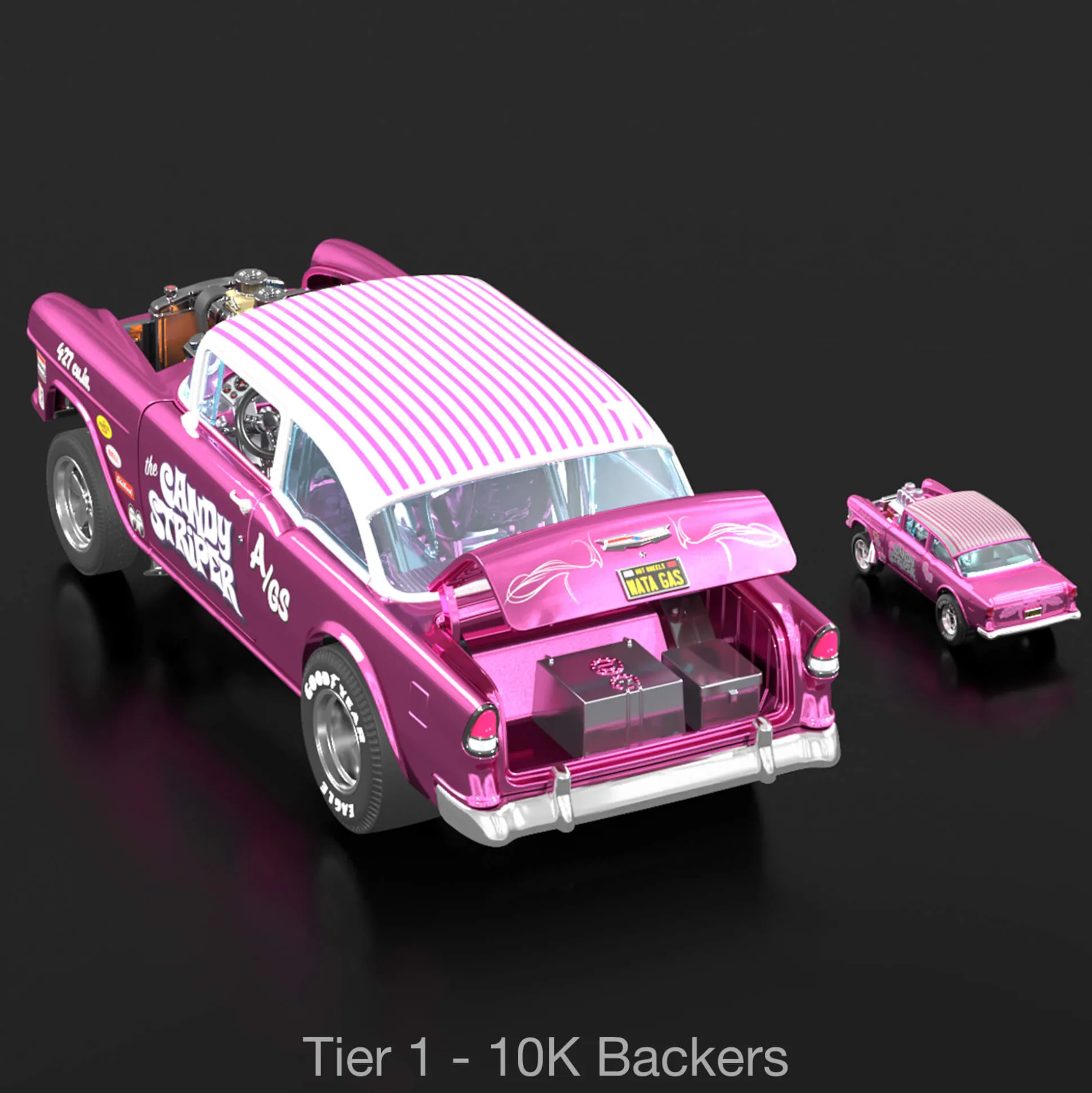Hot Wheels RLC Exclusive 1:18 Scale ‘55 Chevy Bel Air Gasser “Candy Striper” - Crowdfund
