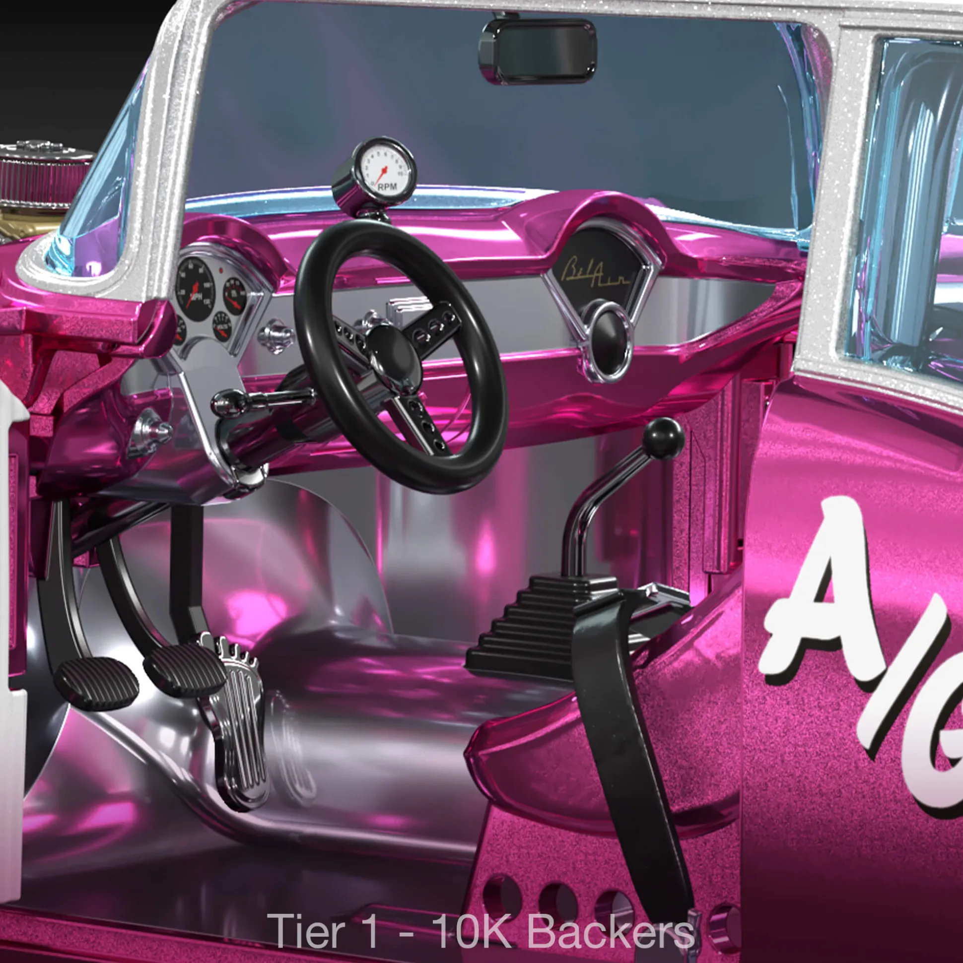 Hot Wheels RLC Exclusive 1:18 Scale ‘55 Chevy Bel Air Gasser “Candy Striper” - Crowdfund