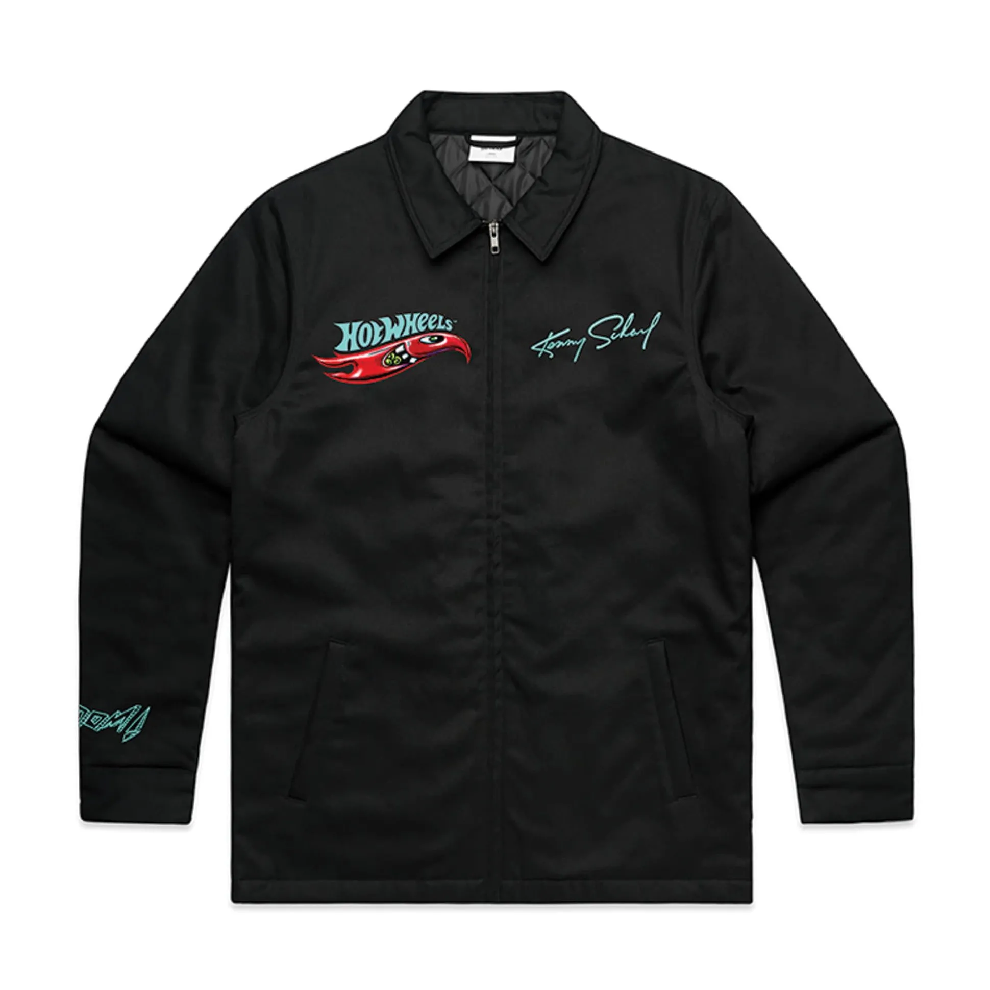 Hot Wheels x Kenny Scharf Black Embroidered Zip Front Jacket