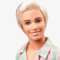 Ken Doll Wearing Pastel Striped Beach Matching Set – Barbie The Movie