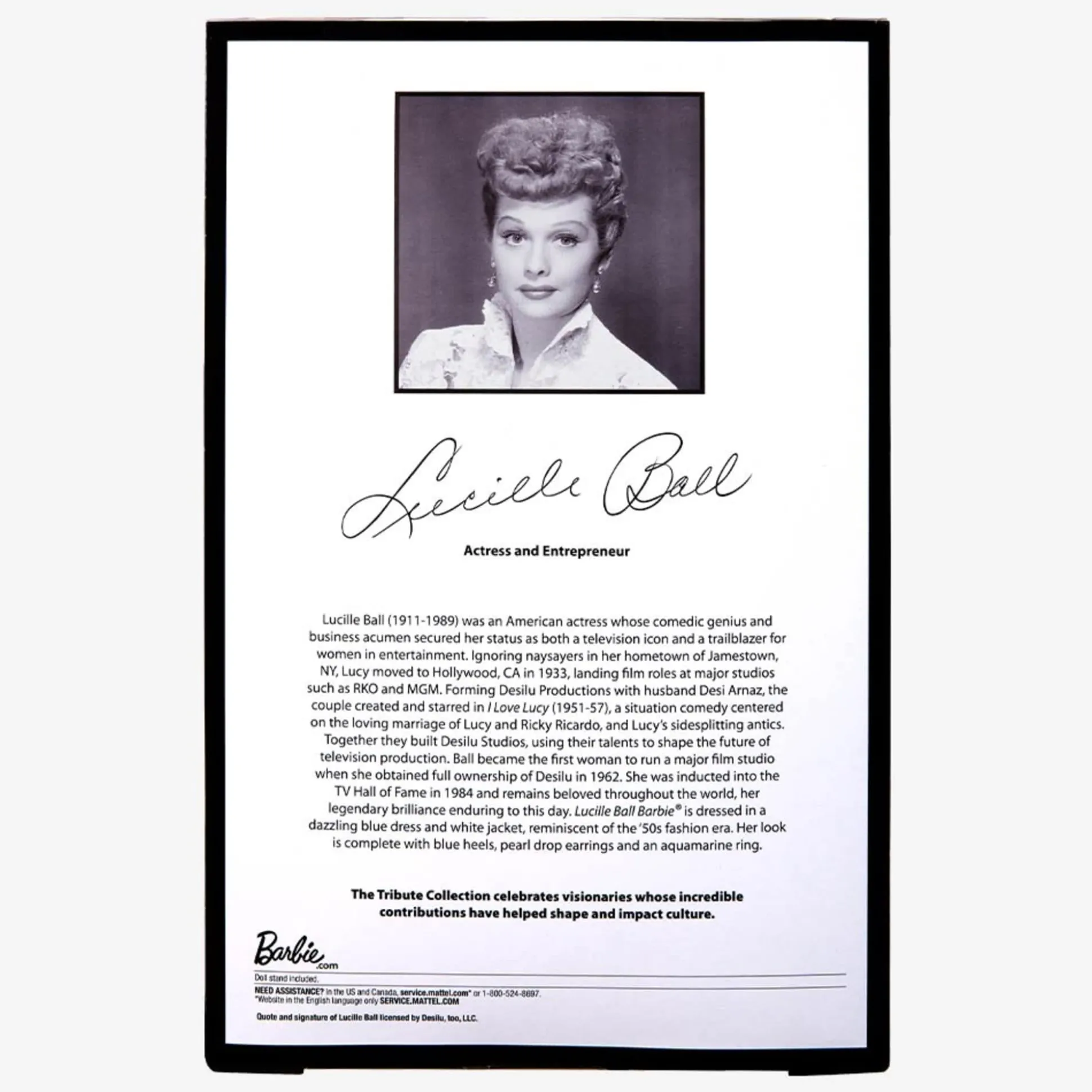 Lucille Ball Barbie Tribute Collection Doll