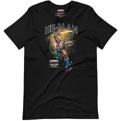 Masters of the Universe Laser Power He-Man Black T-shirt
