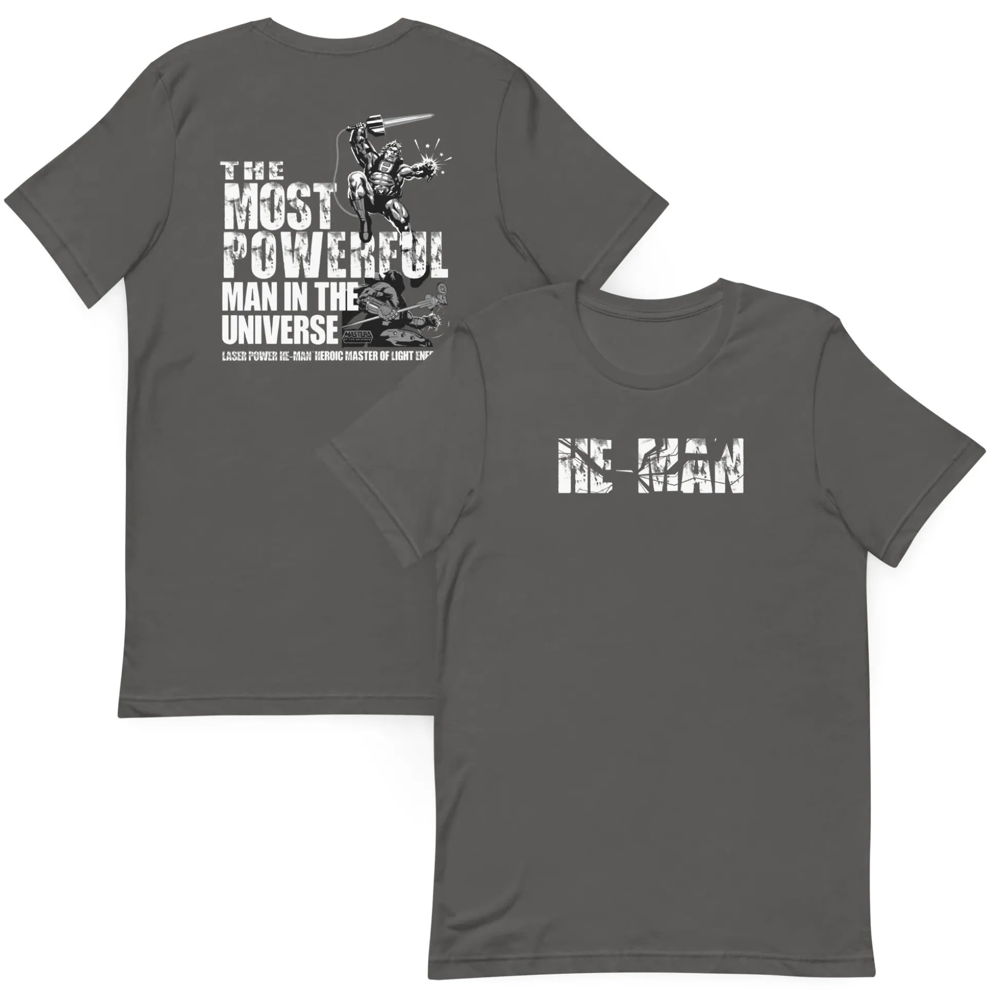 Masters of the Universe Laser Power He-Man Grey T-shirt
