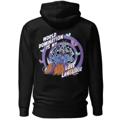 Masters of the Universe Skeletor Love Language Embroidered Black Hoodie
