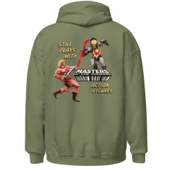 Masters of the Universe Still Plays with Action Figures Green Hoodie