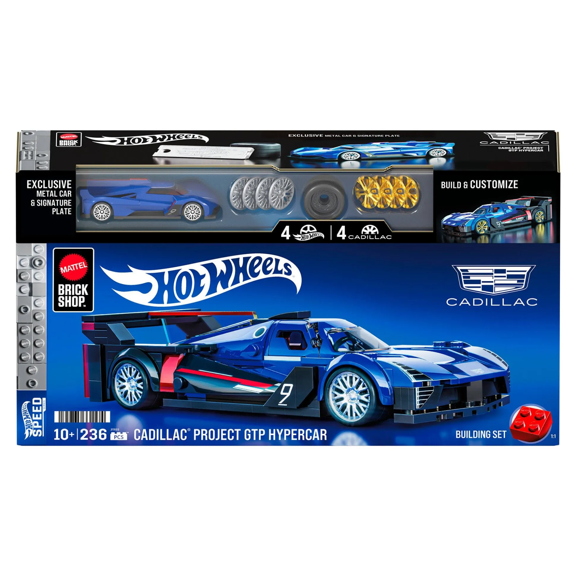Mattel Brick Shop Hot Wheels Cadillac Project GTP Hypercar Building Set