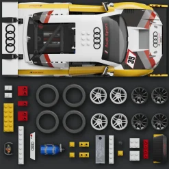 Mattel Brick Shop Hot Wheels ‘15 Audi R8 LMS Building Set