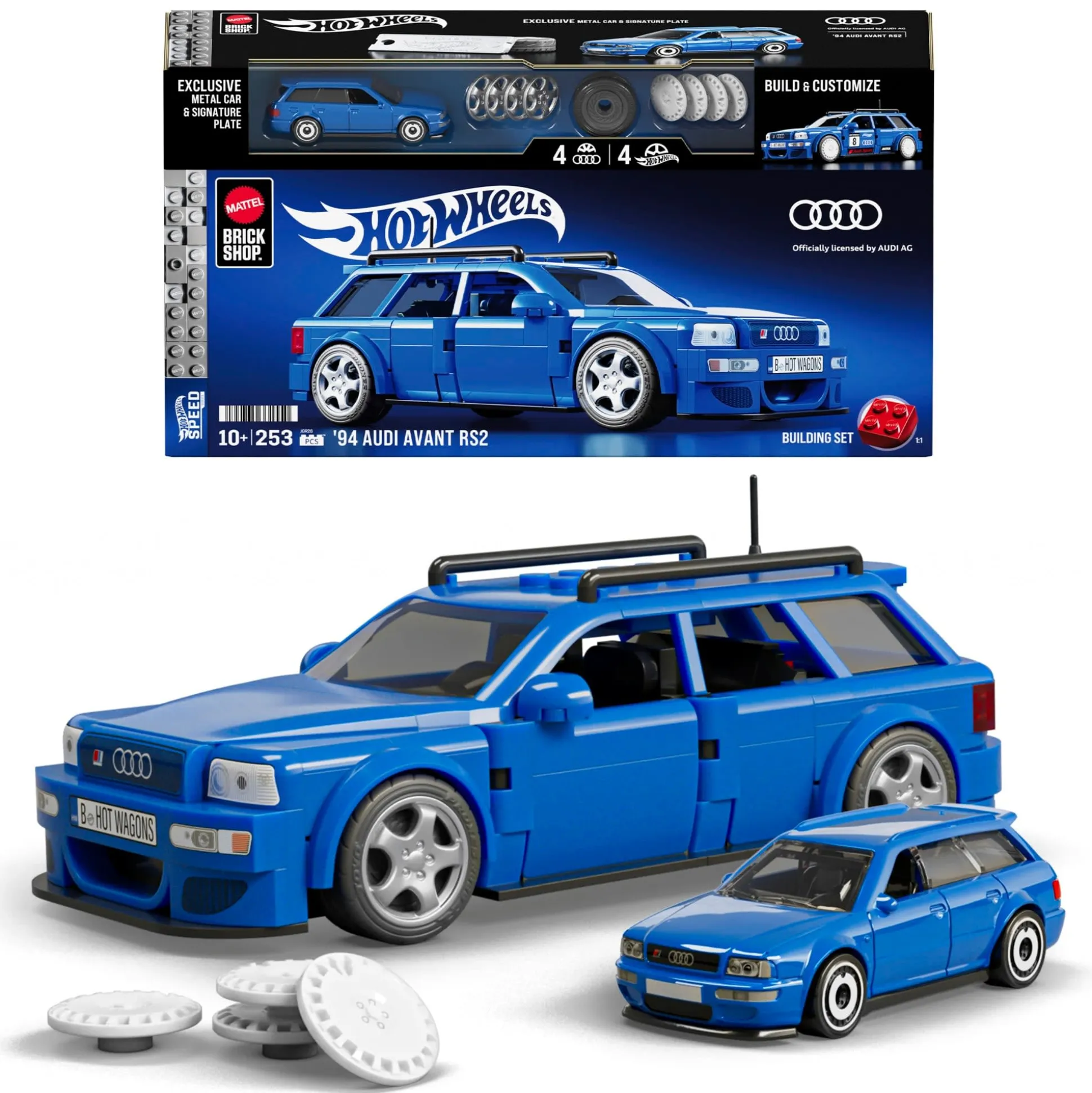 Mattel Brick Shop Hot Wheels Audi Avant RS2 Building Set