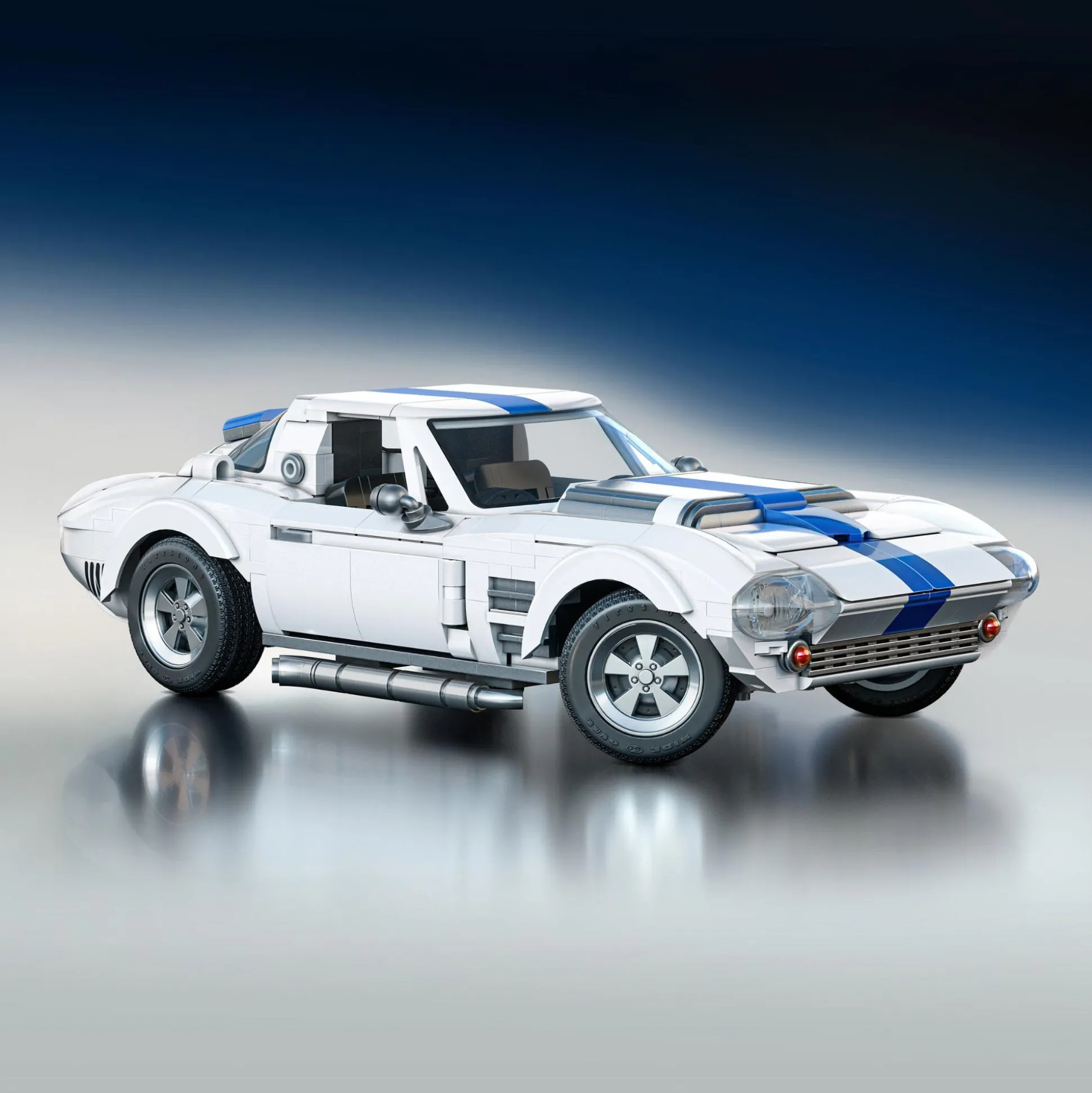 Mattel Brick Shop Hot Wheels Corvette Grand Sport Building Set