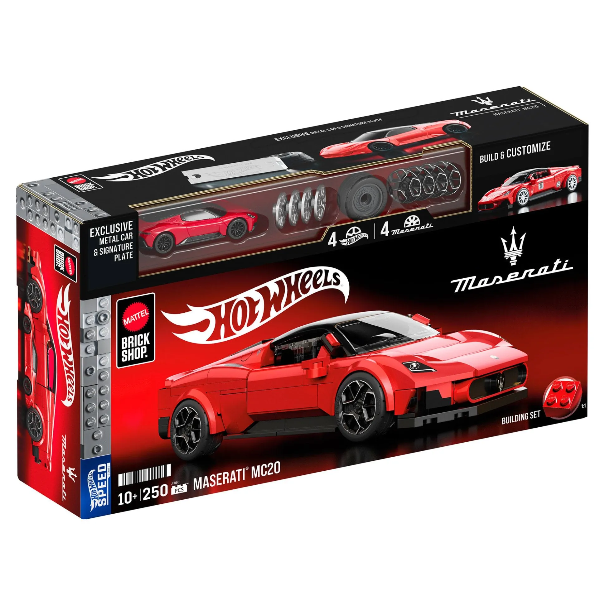 Mattel Brick Shop Hot Wheels Maserati MC20 Building Set
