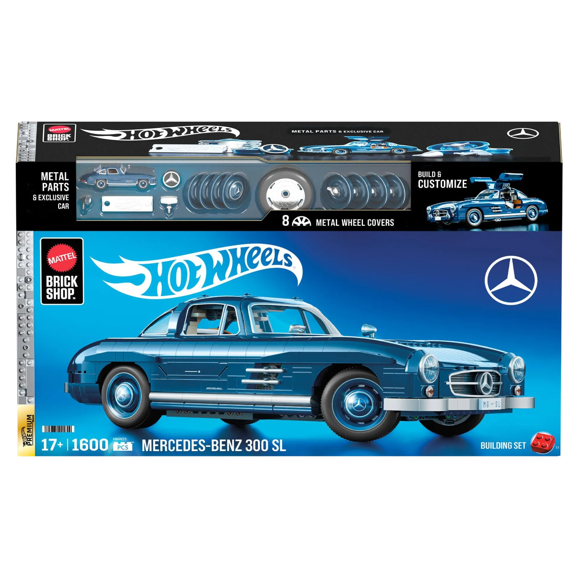 Mattel Brick Shop Hot Wheels Mercedes-Benz 300 SL Building Set