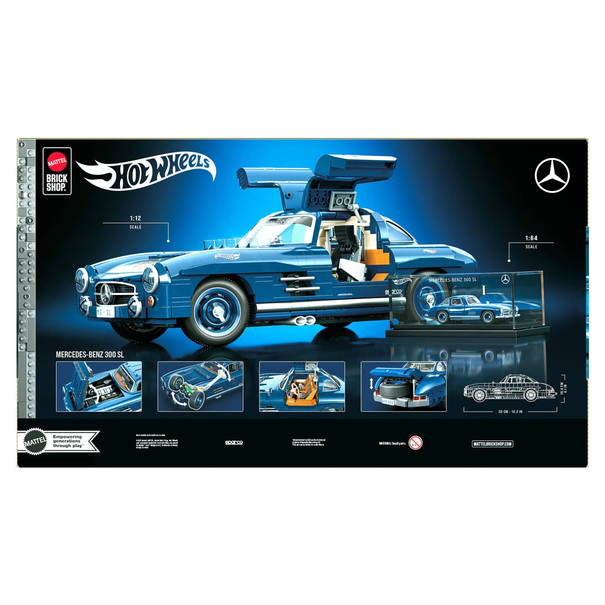 Mattel Brick Shop Hot Wheels Mercedes-Benz 300 SL Building Set